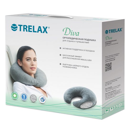 Подушка для шеи TRELAX Diva П08 ортопедическая