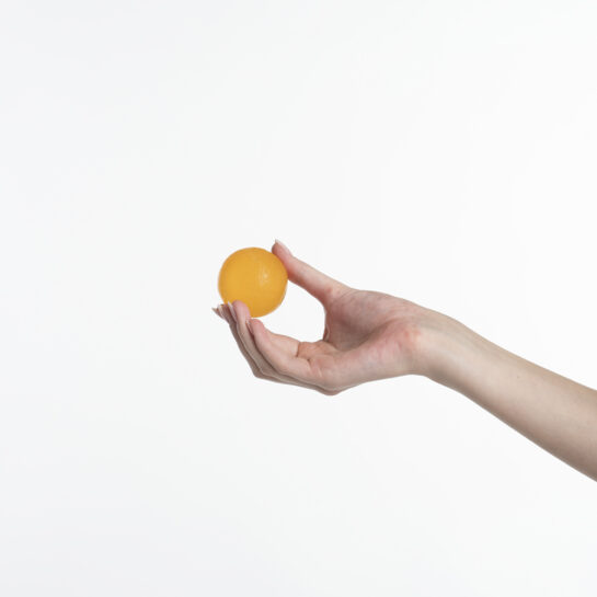Круглый мяч для массажа кисти Ортосила, 5см, мягкий, оранжевый
