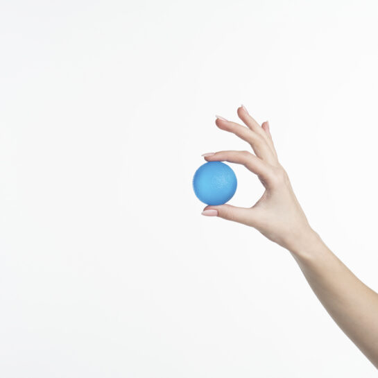 Круглый мяч для массажа кисти Ортосила, 5см, жёсткий, синий