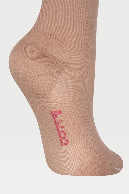 Чулки женские с закрытым носком и ажурной резинкой на силиконовой основе ID-301