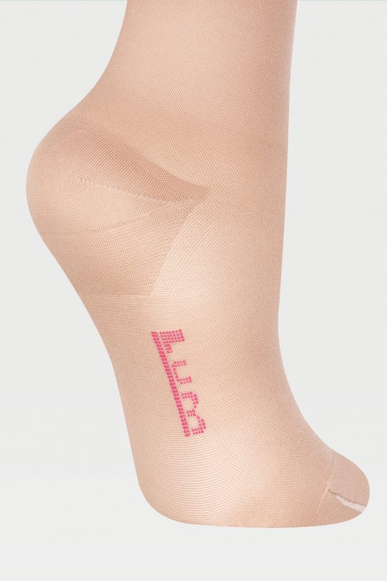 Чулки женские прозрачные с закрытым носком и ажурной резинкой на силиконовой основе ID-301T