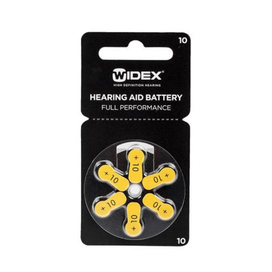 Батарейки для слуховых аппаратов воздушно-цинковые Widex тип 10