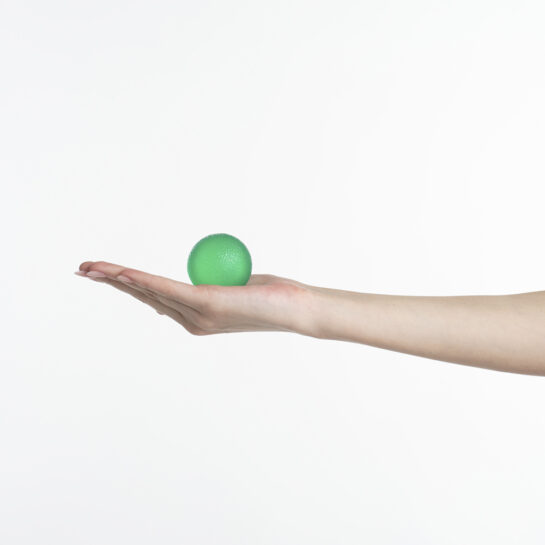 Круглый мяч для массажа кисти Ортосила, 5см, полужёсткий, зелёный