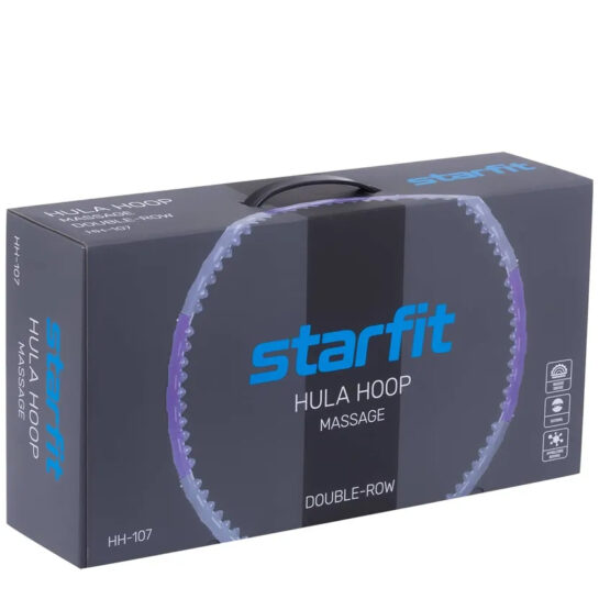 Обруч Starfit HH-107 массажный d=110см серый/фиолетовый